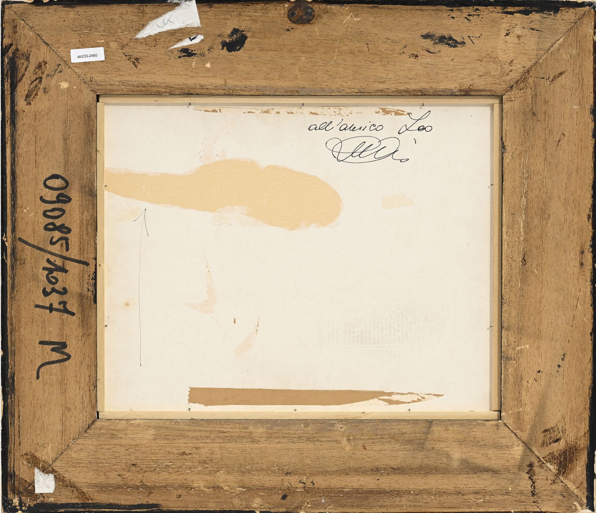 Alberto Burri (1915-1995), Sans titre, 1950, tempera sur papier, dédicacée, 6,1x8,6 cm - Image 4 of 4