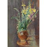 Henri Lebasque (1865-1937), Gerbe de fleurs dans un pot, huile sur toile, signée, 81x54 cm