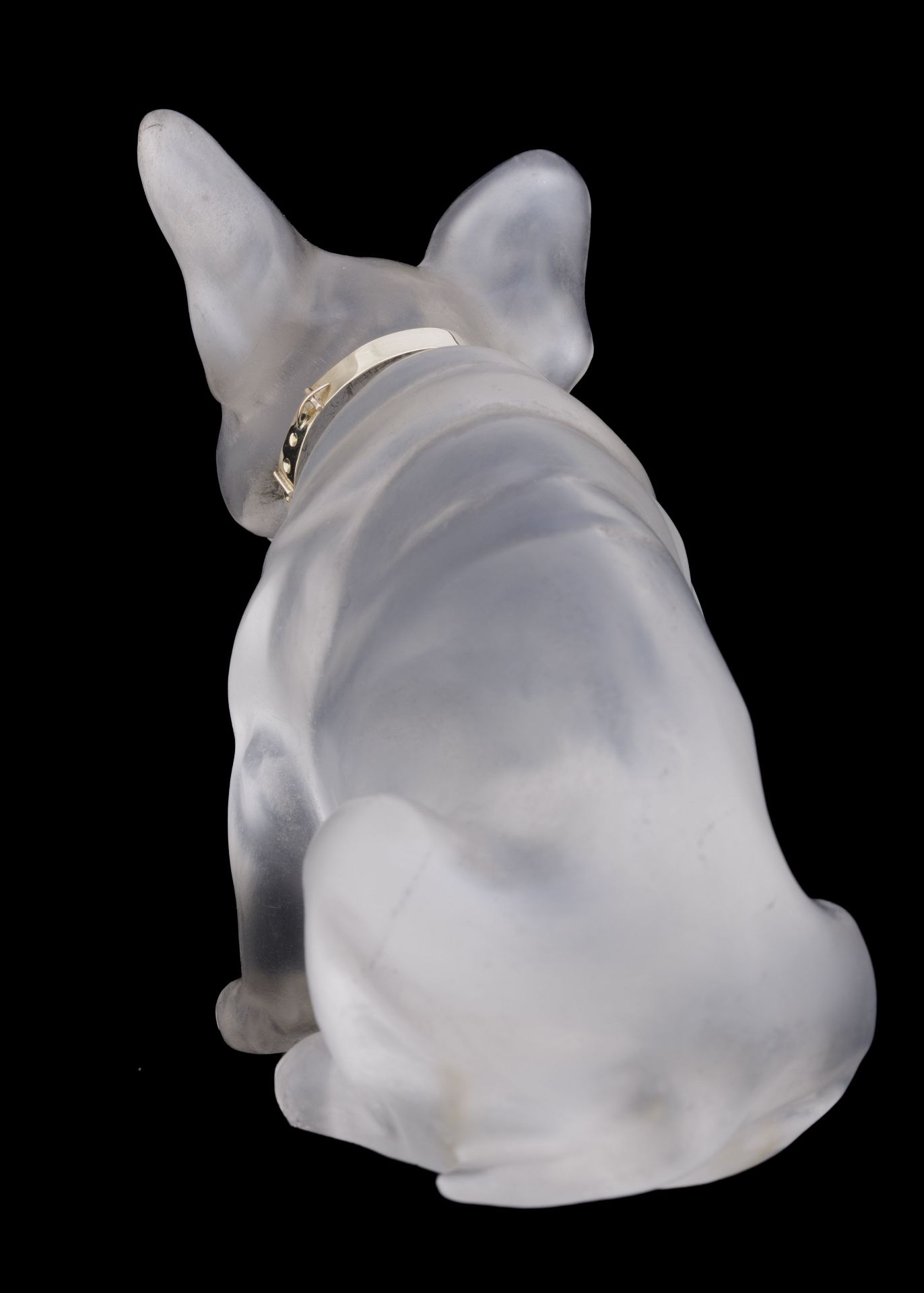 Cartier, attribué à, sculpture de Bouledogue français début XXe s. en cristal de roche avec collier - Image 6 of 6