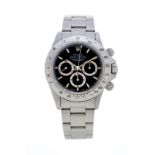Rolex, Daytona, réf. 16520/16500, montre-bracelet chronographe en acier, circa 1990, pochette