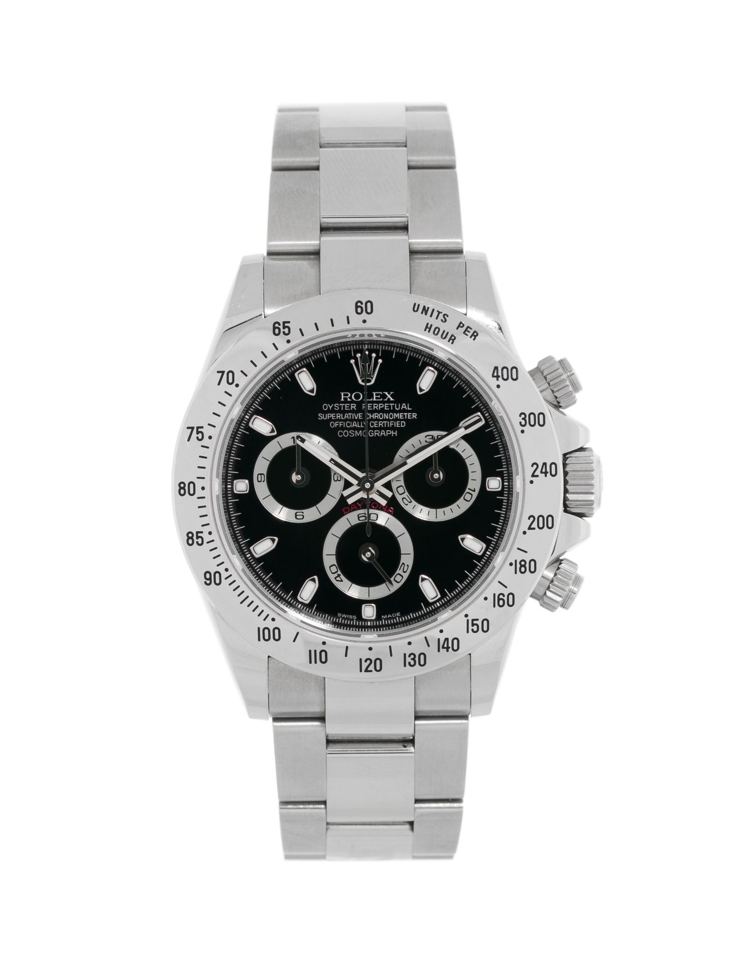Rolex, Daytona, réf. 116520/2100, montre-bracelet chronographe en acier, circa 2008