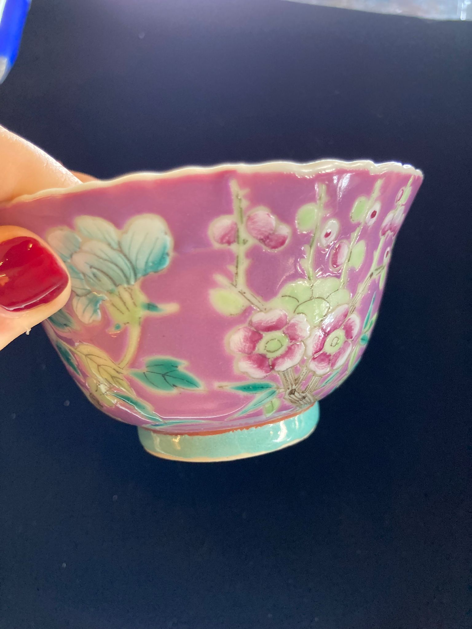 A SET OF SIX OF PINK GROUND 'IN-AND-OUT' TEA BOWLS & STANDS - Image 11 of 44