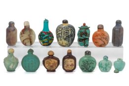 A MIXED GROUP OF ASSORTED SNUFF BOTTLES