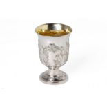 A CHINESE EXPORT SILVER GOBLET