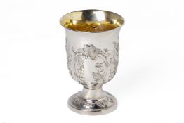 A CHINESE EXPORT SILVER GOBLET