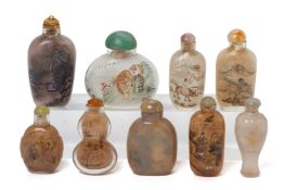 A GROUP OF INSIDE PAINTED SNUFF BOTTLES