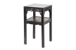 A SQUARE BLACKWOOD SIDE TABLE