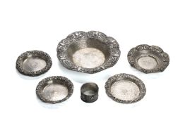 A GROUP OF ASIAN SILVER ITEMS