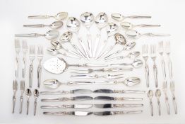 A PART SERVICE OF NORWEGIAN SILVER ELISABETH PATTERN CUTLERY