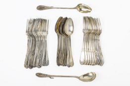 A GROUP OF EUROPEAN SILVER PLATED FLATWARE