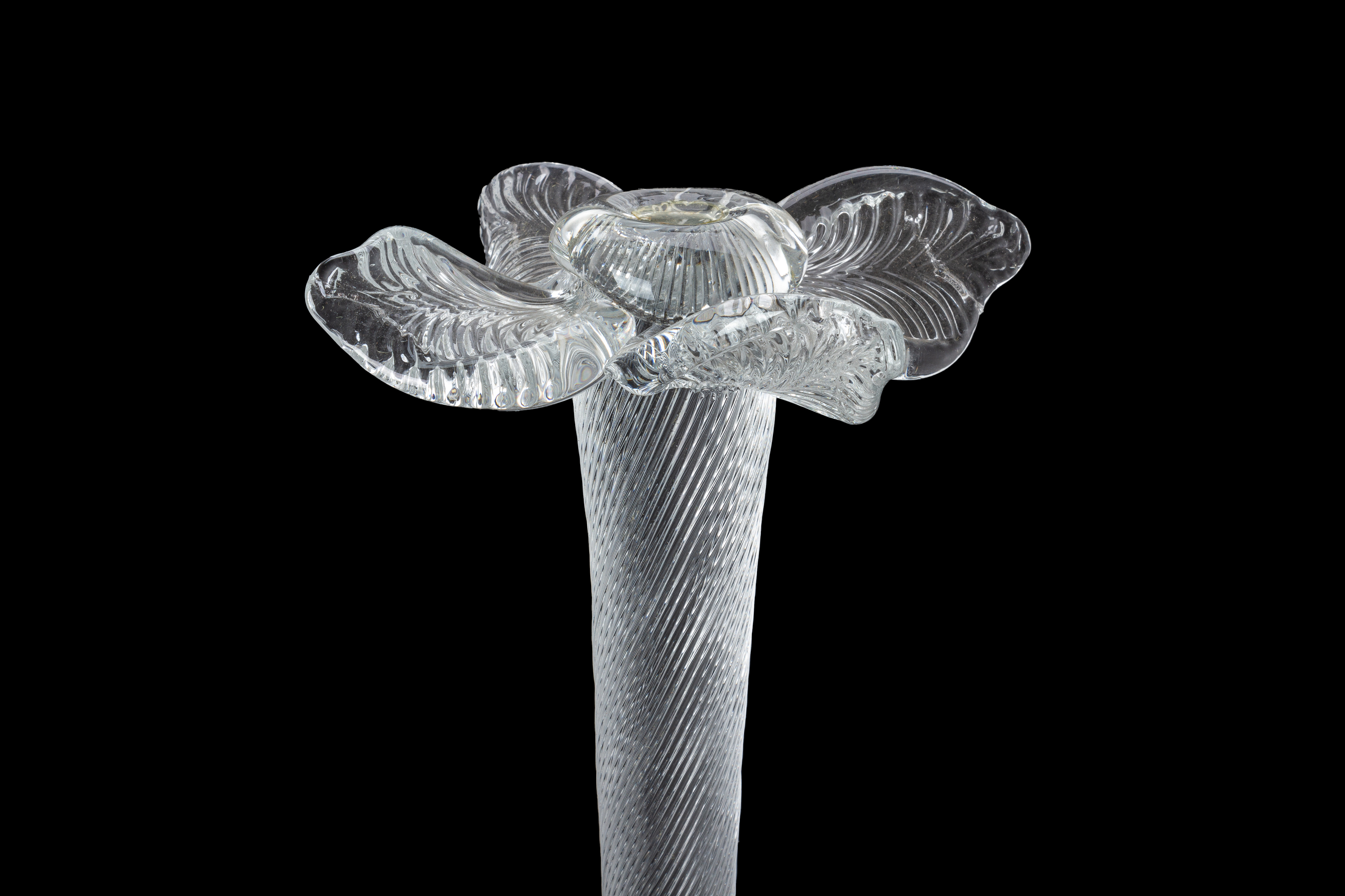 A PAIR OF CRYSTAL CANDLE STANDS BY ALTEREGO - Image 2 of 5