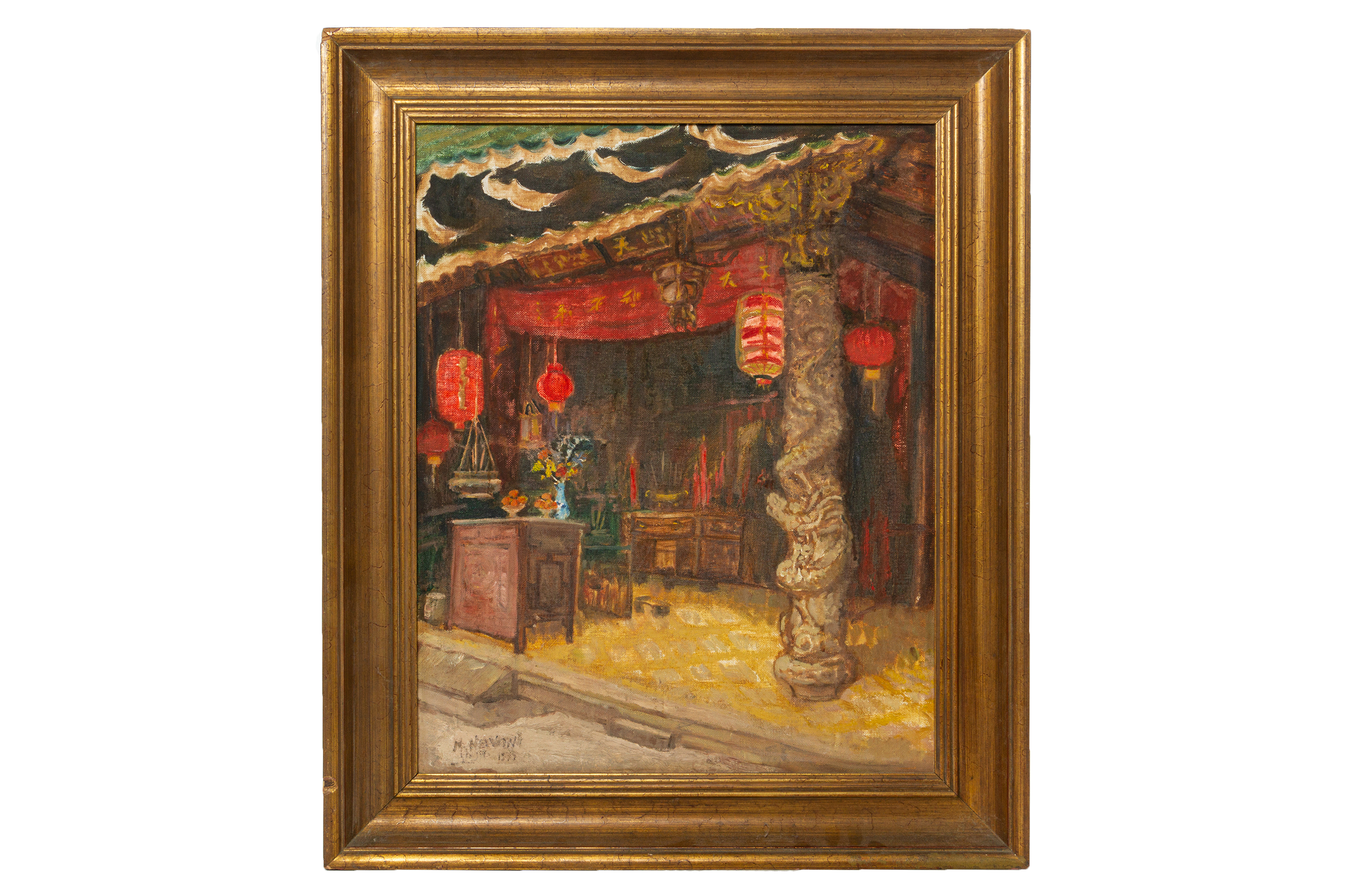 A MID-LATE 20TH CENTURY STUDY OF A CHINESE TEMPLE