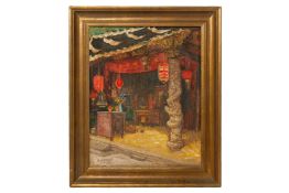 A MID-LATE 20TH CENTURY STUDY OF A CHINESE TEMPLE