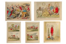 A GROUP OF HAND COLOURED ENGRAVINGS AFTER JAMES GILRAY