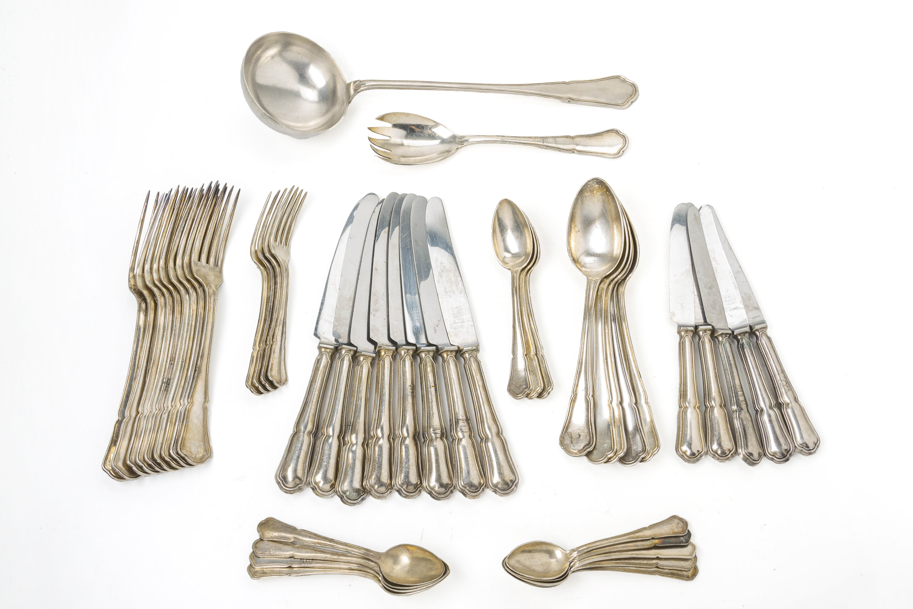 A PART SERVICE OF BELGIAN SILVER PLATED CUTLERY