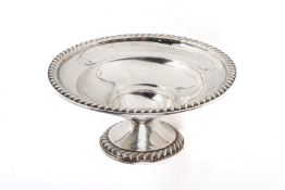 AN AMERICAN SILVER PEDESTAL DISH