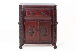 A CHINESE HARDWOOD BAR CABINET