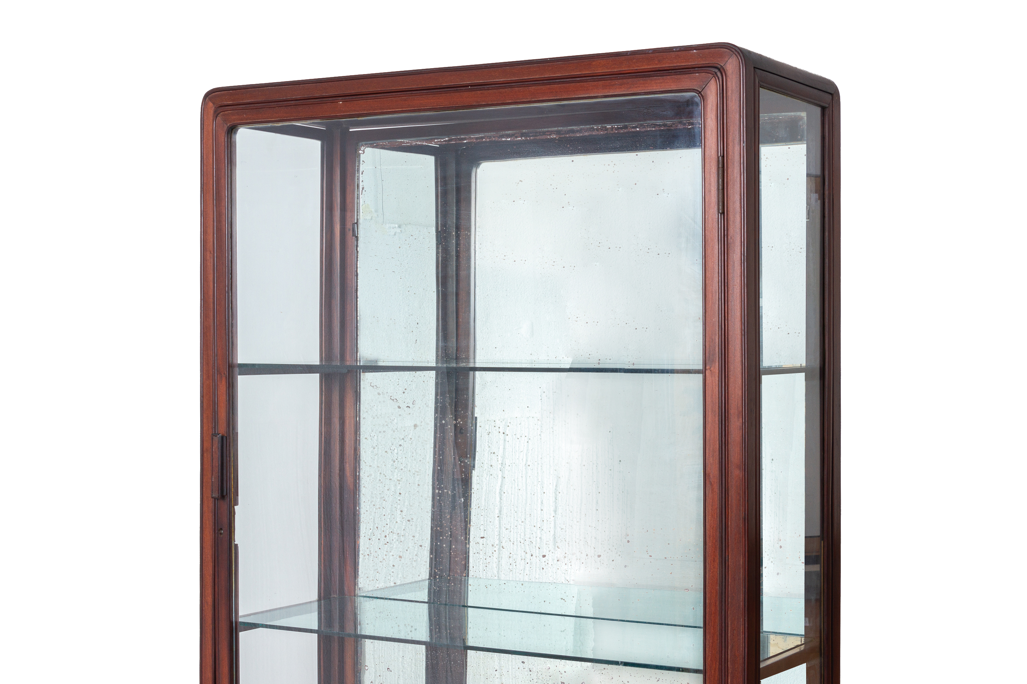 A ROSEWOOD GLAZED DISPLAY CABINET - Image 3 of 4