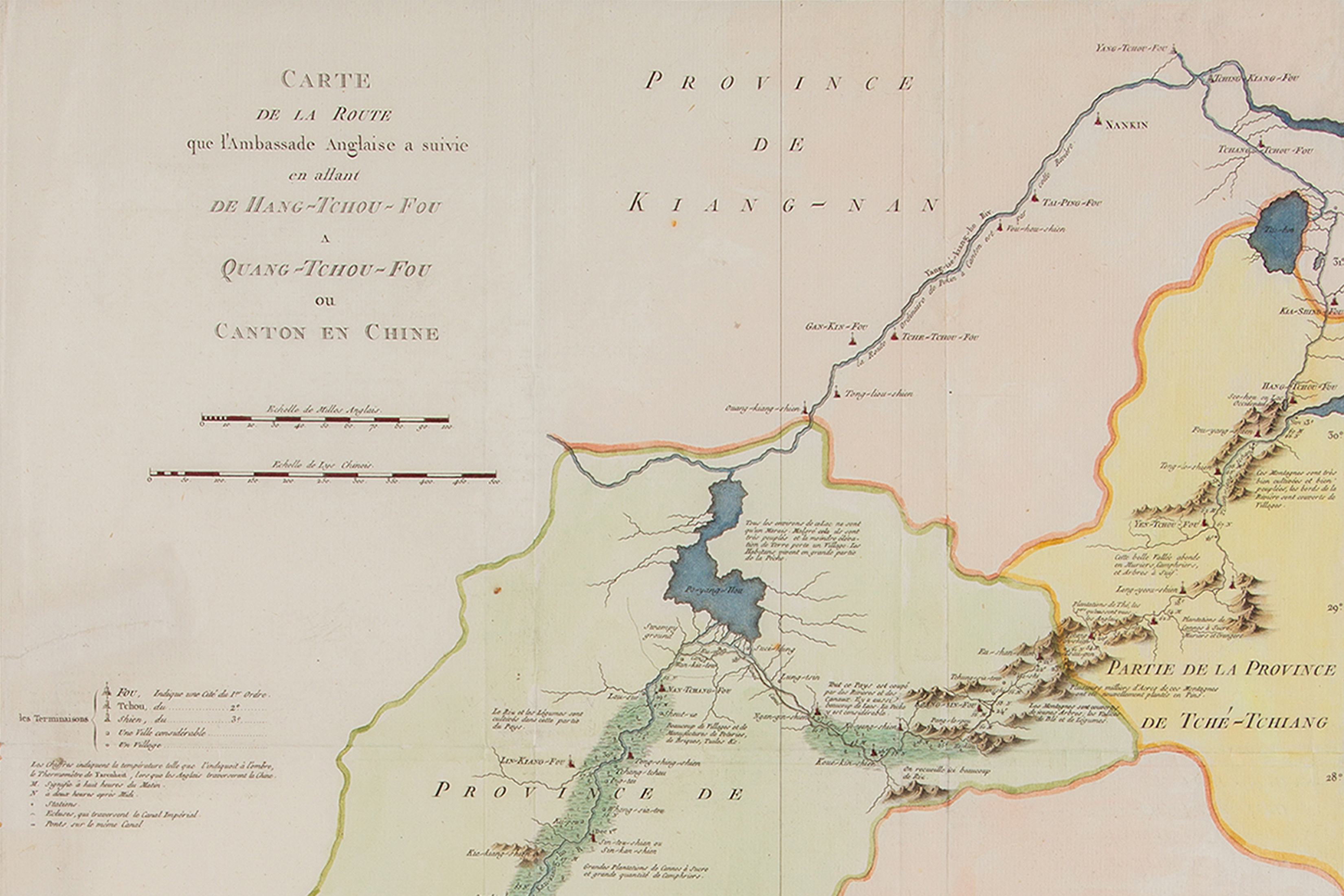 A FRENCH MAP OF THE ROUTE OF THE ENGLISH AMBASSADOR IN CHINA - Image 2 of 2