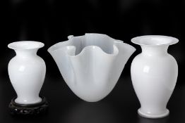 A GROUP OF SCANDINAVIAN GLASS ITEMS