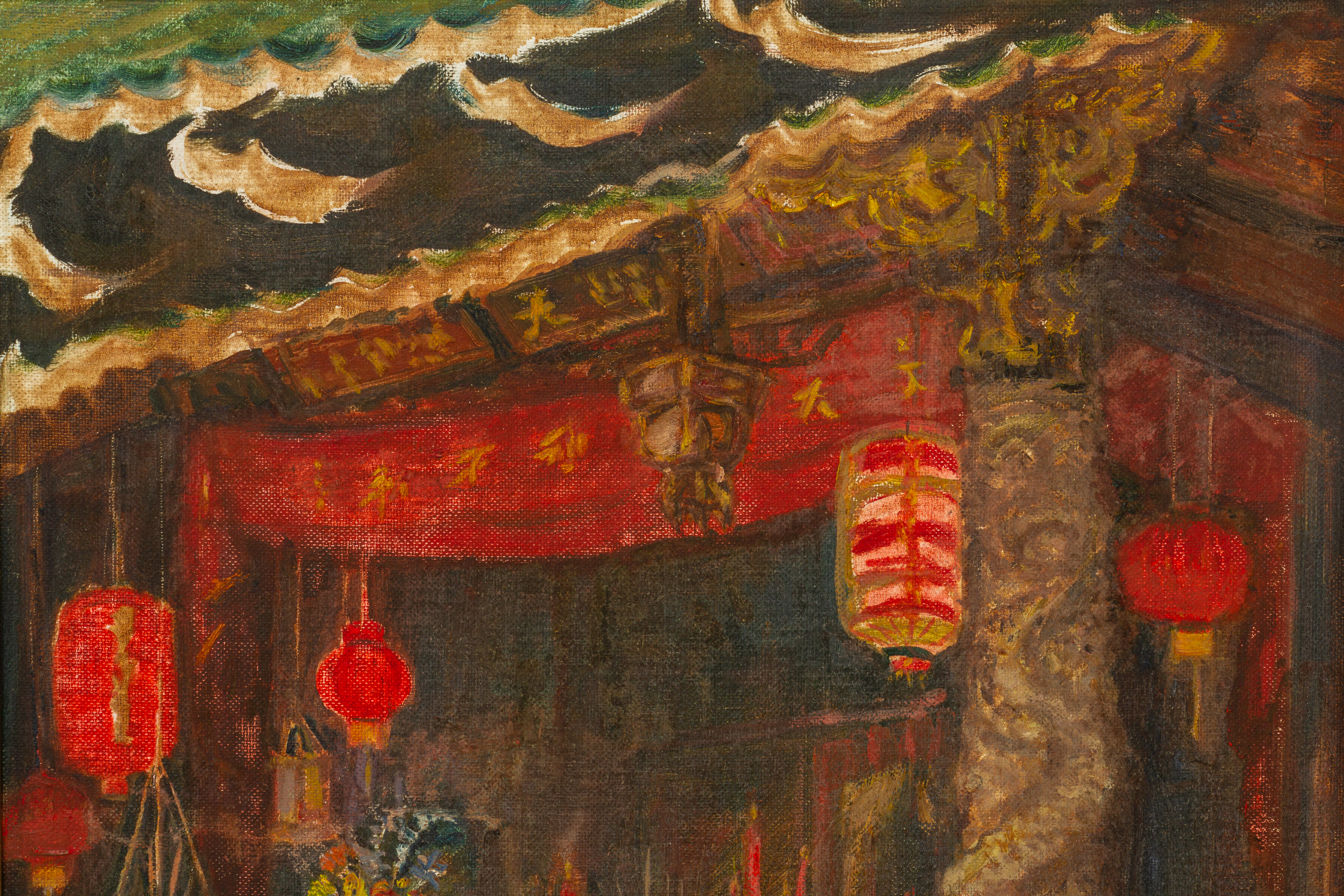 A MID-LATE 20TH CENTURY STUDY OF A CHINESE TEMPLE - Image 2 of 3