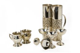 A GROUP OF PLATED METALWARE