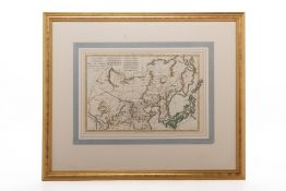 AN ANTIQUE MAP OF CHINA AND JAPAN
