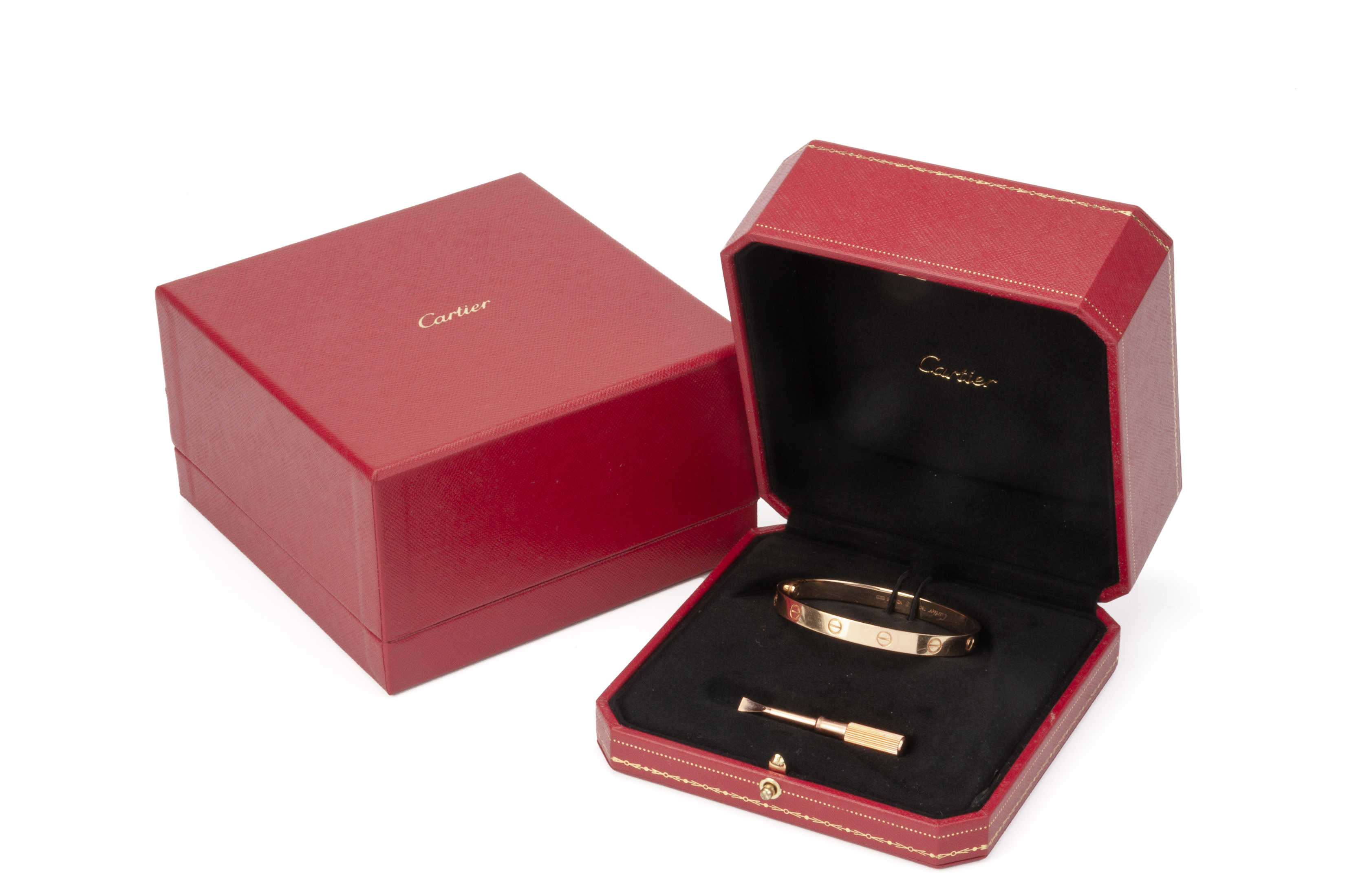 A CARTIER GOLD 'LOVE' BANGLE