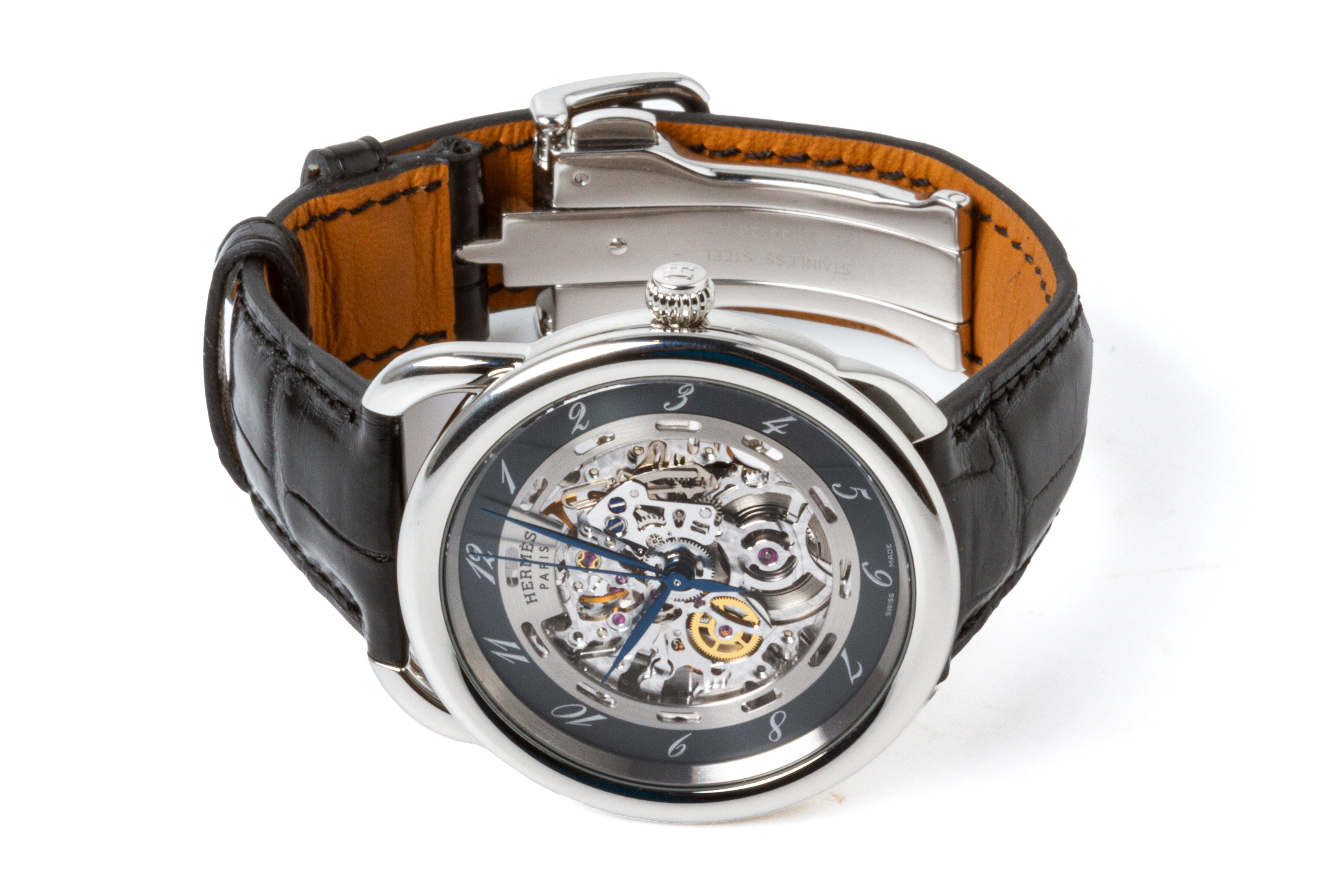 AN HERMES ARCEAU STAINLESS STEEL AUTOMATIC WRISTWATCH - Image 3 of 4