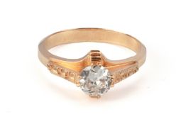 A DIAMOND SOLITAIRE RING