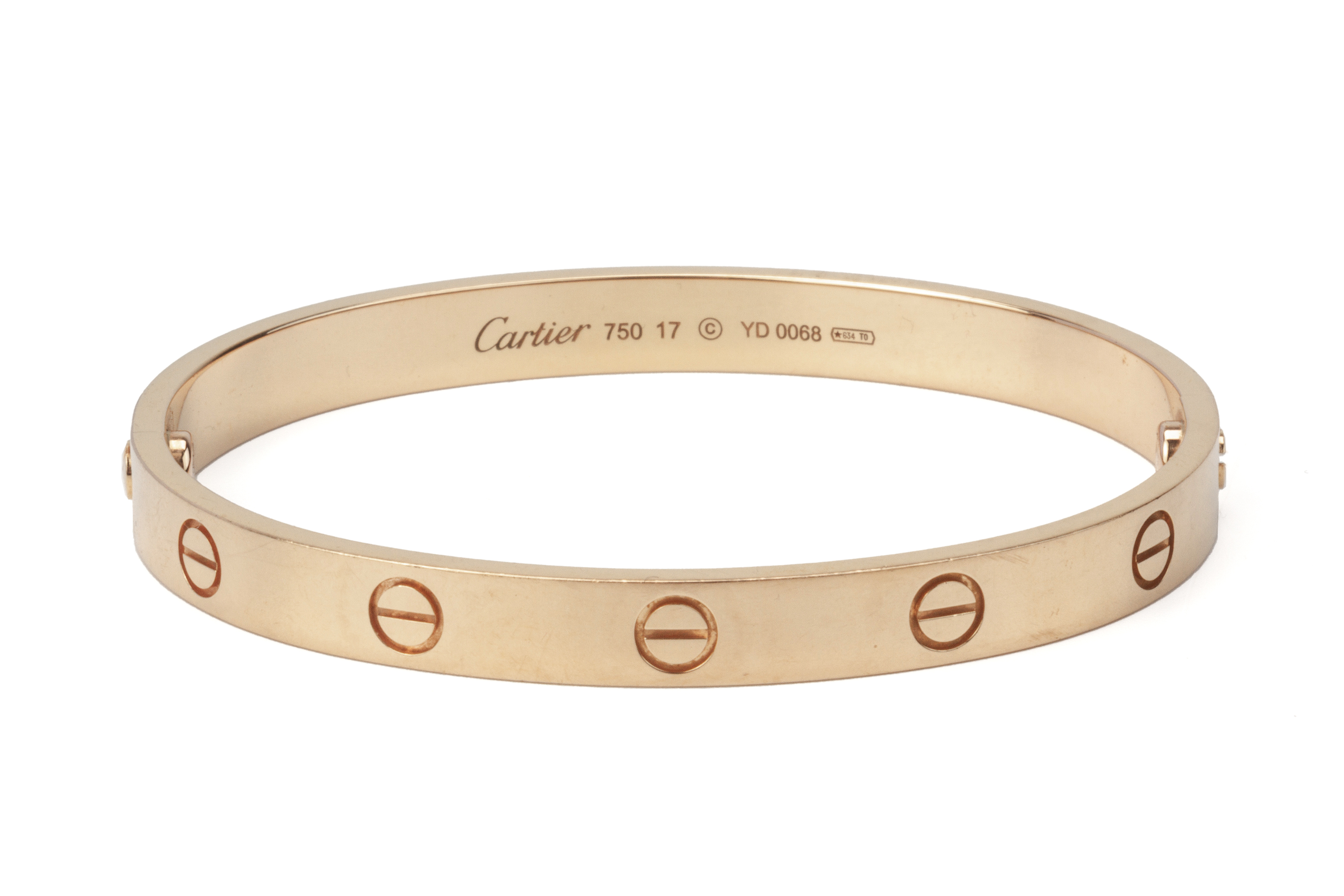 A CARTIER GOLD 'LOVE' BANGLE - Image 2 of 4