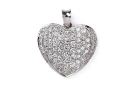 A DIAMOND HEART SHAPED PENDANT