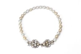 A LARGE BAROQUE CULTURED SOUTH SEA PEARL NECKLACE
