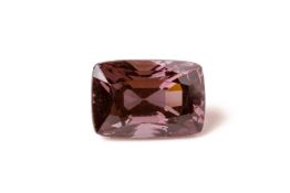 A LOOSE 3.11 CARAT GREYISH PURPLE SPINEL