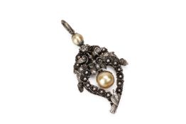 A SILVER AND CULTURED SOUTH SEA PEARL PENDANT BY MALI PEARLS