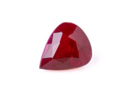A LOOSE 1.73 CARAT UNHEATED MOZAMBIQUE RUBY