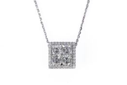 A DIAMOND PENDANT ON CHAIN