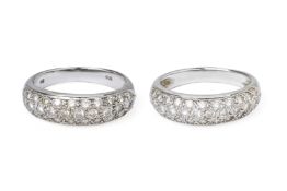 A PAIR OF DIAMOND RINGS