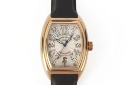 A FRANCK MULLER CONQUISTADOR AUTOMATIC GOLD WRISTWATCH