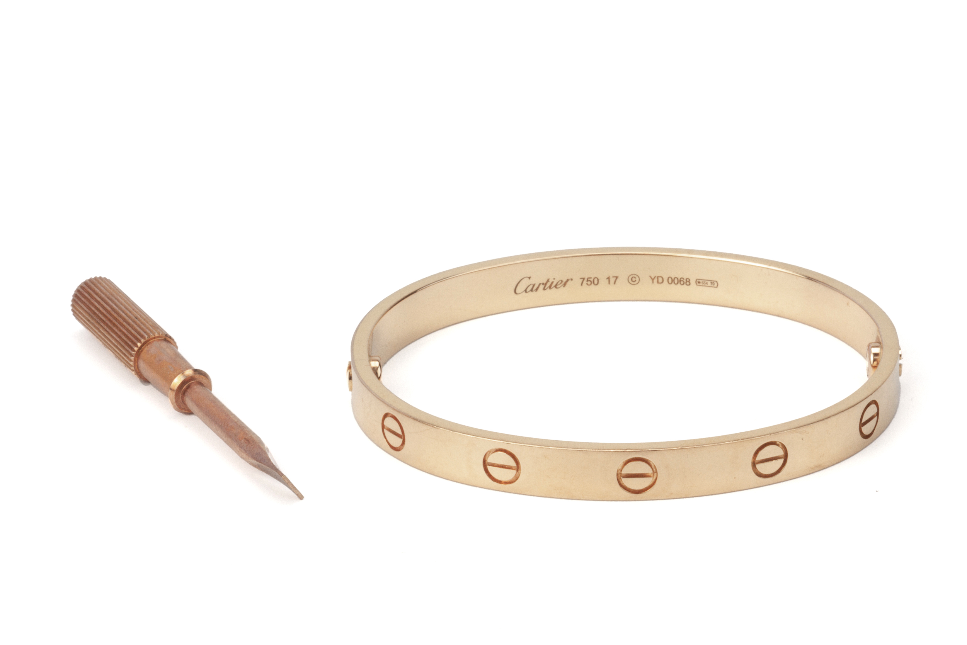 A CARTIER GOLD 'LOVE' BANGLE - Image 3 of 4