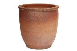 A VERY LARGE TERRACOTTA POT