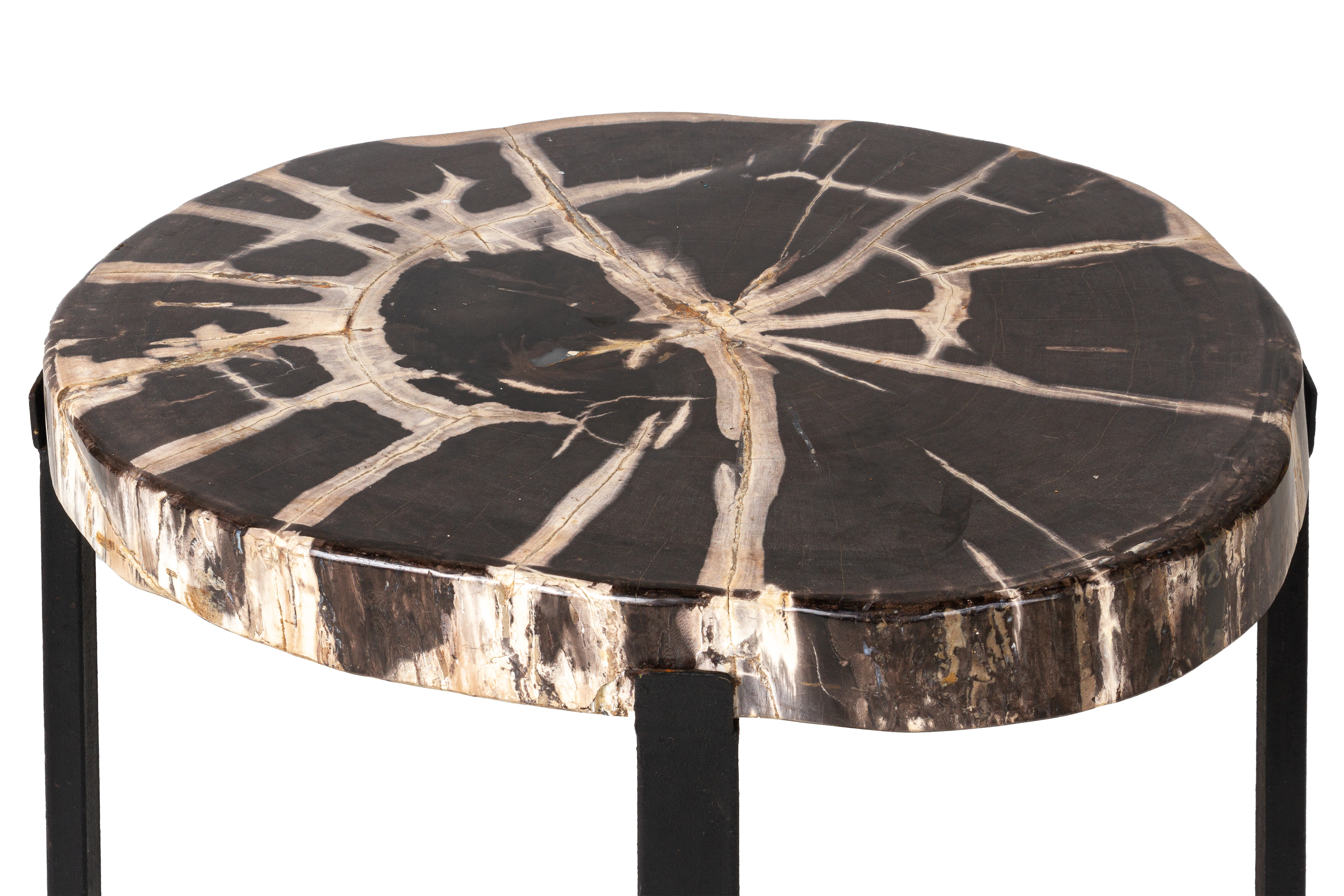 A PETRIFIED WOOD SIDE TABLE - Image 4 of 8