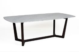 A POLIFORM 'CONCORDE' MARBLE TOPPED DINING TABLE