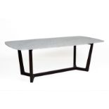 A POLIFORM 'CONCORDE' MARBLE TOPPED DINING TABLE