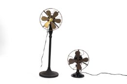 TWO VINTAGE STYLE FANS