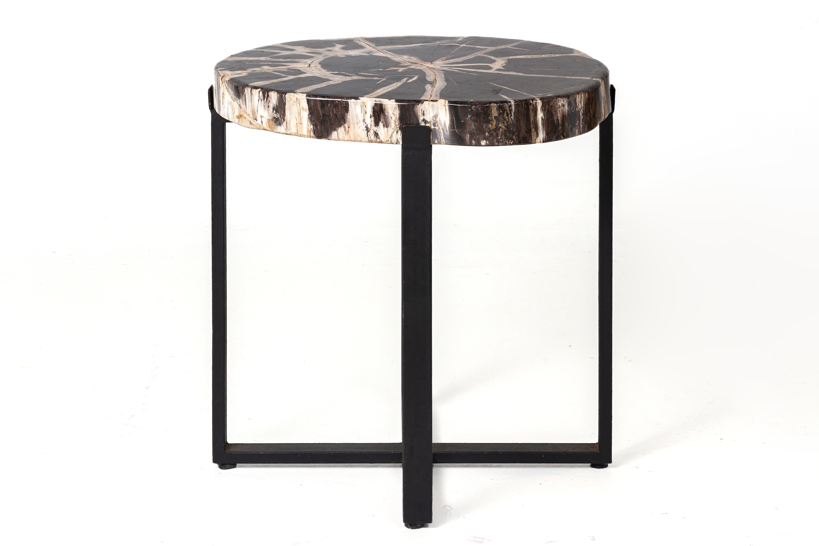 A PETRIFIED WOOD SIDE TABLE - Image 2 of 8