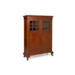 A VINTAGE TEAK CUPBOARD