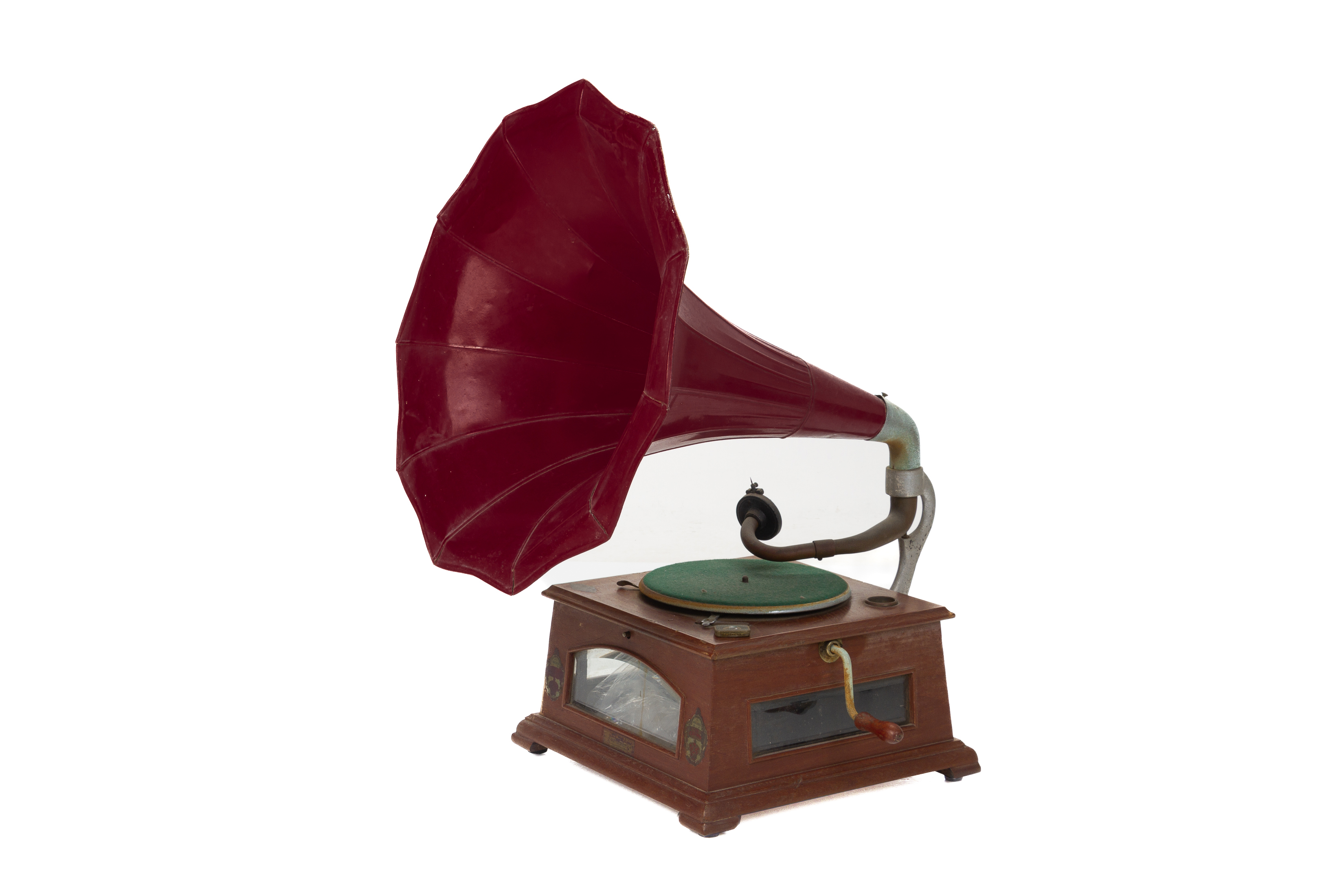 A MALAYA CROWN GRAMAPHONES CO WIND UP GRAMAPHONE