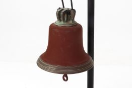 A LARGE BRONZE FIRE BELL