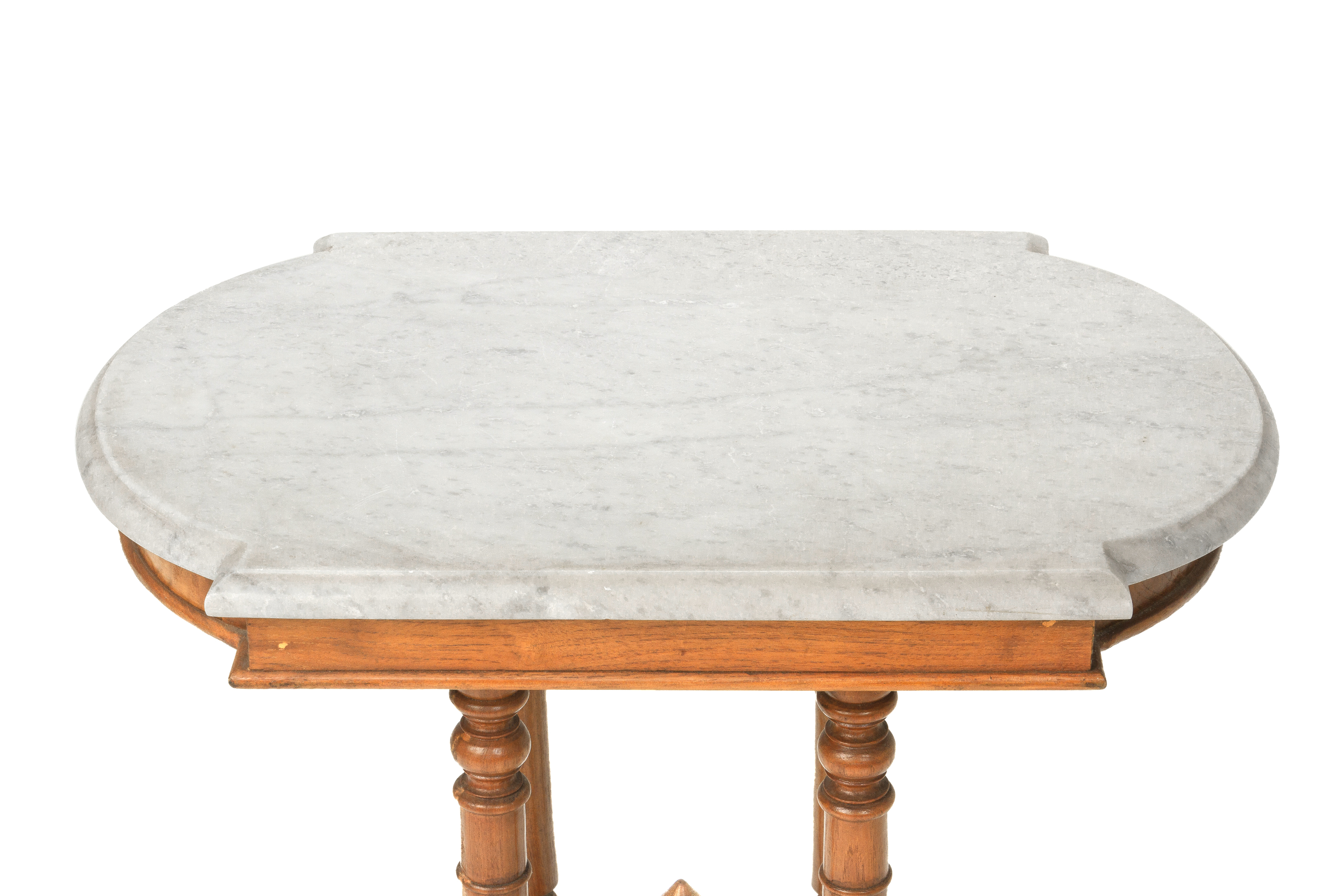 A MARBLE TOP SIDE TABLE - Image 2 of 3